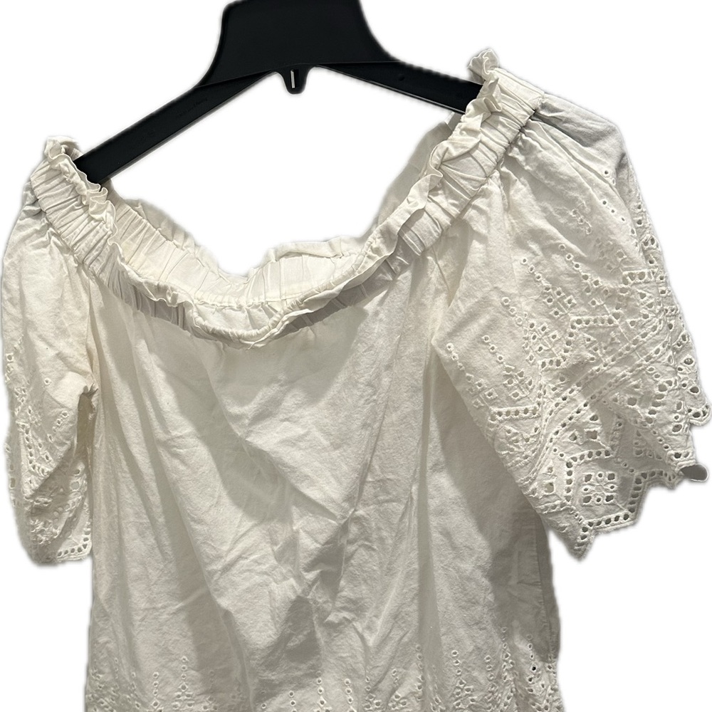 White off the shoulder shirt